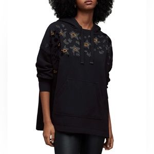 ALLSAINTS Celia Etie Beaded Cotton Blend Hoodie